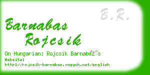 barnabas rojcsik business card